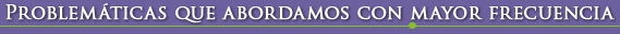 Problem�ticas que abordamos con mayor frecuencia